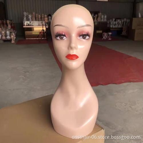 Realistic Female Full-Body  Mannequins Head With Shoulder Manikin Head Bust  Beauty Accessories Mannequin For Wig Display